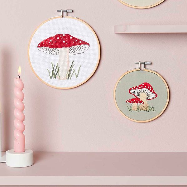 X-Stitch Embroidery Kit - Mushrooms Online Hot Sale