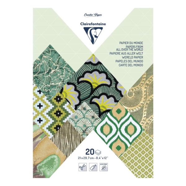 A4 Artisanal Paper Pad - Green Online now