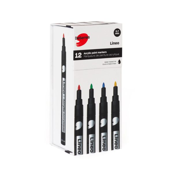 Lineo Acrylic Markers - 0.7 mm, 12 Pieces For Cheap