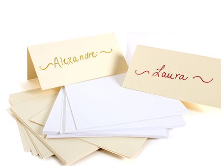 25 Place Cards 10 x 10 cm - Cream Discount