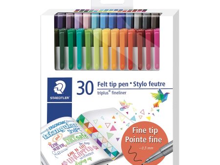 Triplus Fineliner Pens - 0.3 mm, 30 Pieces Cheap