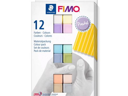 12-Piece FIMO® Soft Polymer Clay Set - Pastel Colours Supply