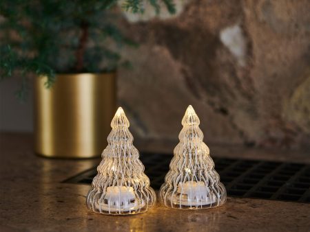 2-Piece Lucy LED Tree Set - Clear, 9 cm Online now