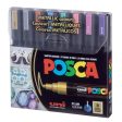 Paint Markers - PC-5M Medium Tip, Metallic Colours, 8 Pieces Sale