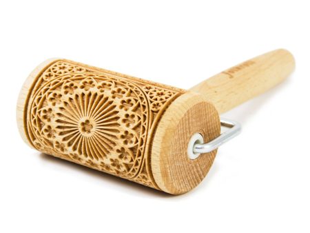 Mini Engraved Rolling Pin - Rosette Pattern Fashion