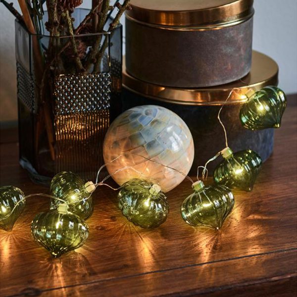 8 LED Light Garland - Green Discount