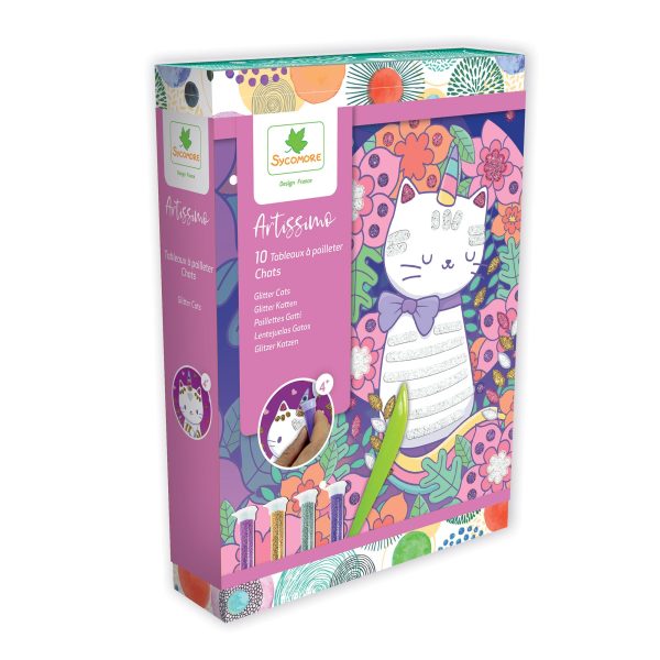 Artissimo Kit - Glitter Boards, Cuddly Cats Online Sale