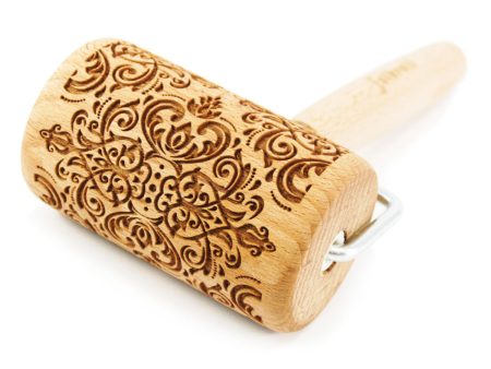 Mini Engraved Rolling Pin - Damask Pattern For Cheap