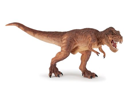 Toy Figurine - Running T-Rex, Brown Cheap