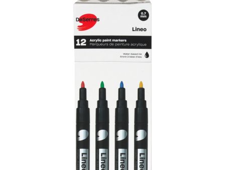 Lineo Acrylic Markers - 0.7 mm, 12 Pieces For Cheap