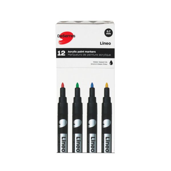 Lineo Acrylic Markers - 0.7 mm, 12 Pieces For Cheap