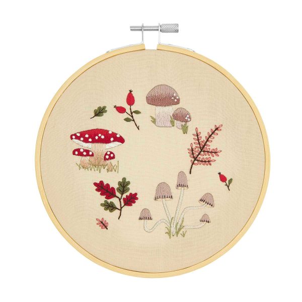 X-Stitch Embroidery Kit - Mushroom Wreath Online Sale