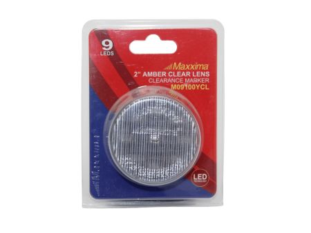 Maxxima 2  Amber Clear Lens Clearance Marker 9 LEDS Online Hot Sale