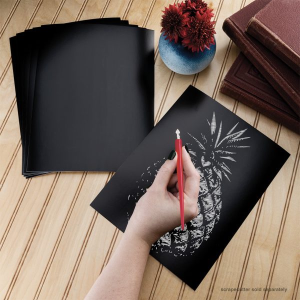 6-Pack Engraving Art Boards - Black White Sale