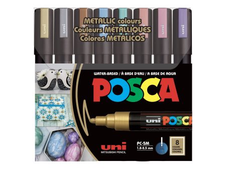 Paint Markers - PC-5M Medium Tip, Metallic Colours, 8 Pieces Sale