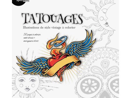 Tatouages : Illustrations de style vintage à colorier - French Ed. Online Sale