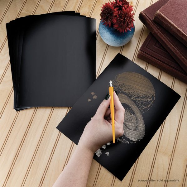 6-Pack Engraving Art Boards - Black Gold Cheap