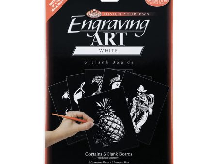 6-Pack Engraving Art Boards - Black White Sale