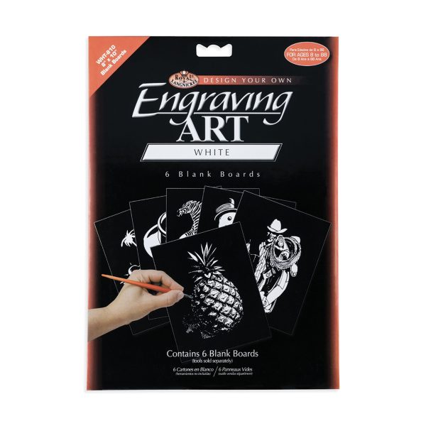 6-Pack Engraving Art Boards - Black White Sale