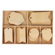 36-Piece Wooden Label Set Supply