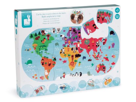 28-Piece Bath Puzzle -  Explorers Map  Online Sale