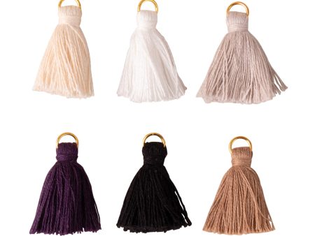 6-Pack Cotton Tassels - Neutral Colours Online