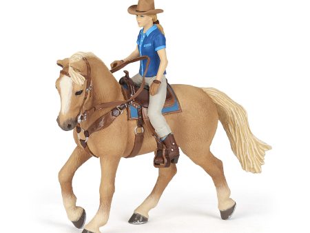 Toy Figurine - Wild West Horse and Cowgirl on Sale