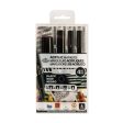 Acrylic Marker Kit - Assorted Tips, Black, 4 Pieces Hot on Sale