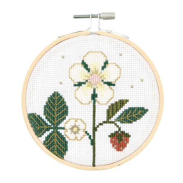 X-Stitch Embroidery Kit - Strawberry Blossom Cheap