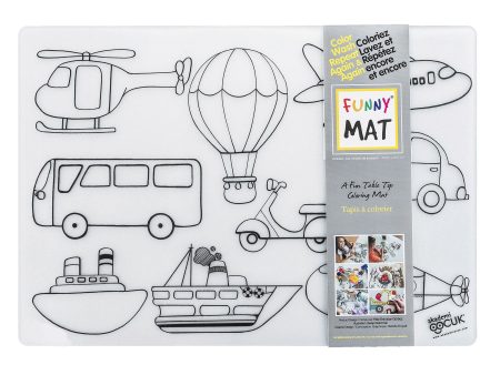 Funny Mat Colouring Placemat - Vehicles Online