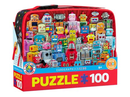 100-Piece Puzzle Lunch Box -  Robots  Online Hot Sale