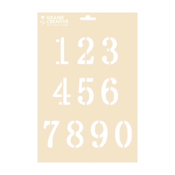 A4 Stencil - Numbers Fashion