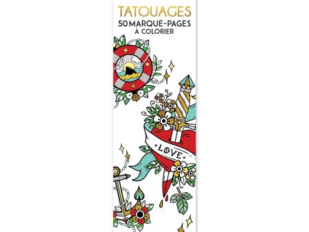 50 marque-pages à colorier : Tatouages - French Ed. Online Hot Sale