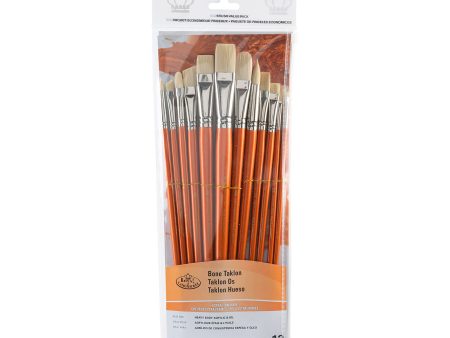 12-Pack Bone Taklon Brushes - Assorted Supply