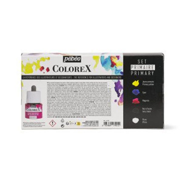 Colorex Watercolour Ink Set - Primary Colours, 5 x 45 ml Discount