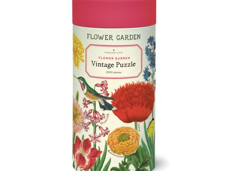 1,000-Piece Vintage Puzzle -  Flower Garden  Cheap