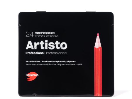 24-Pack Artisto Professional Coloured Pencils Online now