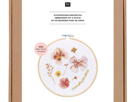 X-Stitch Embroidery Kit - Dried Flowers 2 on Sale