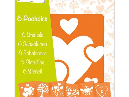 **Mandarine 6 Stencils Hearts Online