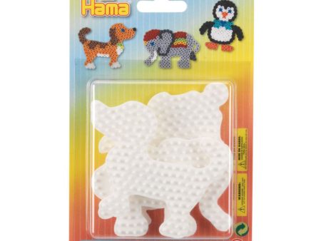 3-Pack Hama Pegboards - Elephant, Penguin & Dog Online now