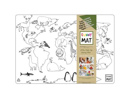 Funny Mat Colouring Placemat - Animal World Online now