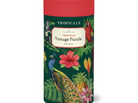 1,000-Piece Vintage Puzzle -  Tropical  Hot on Sale