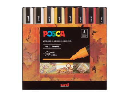 8-Pack Water-Based Paint Markers - Warm Colours Online now