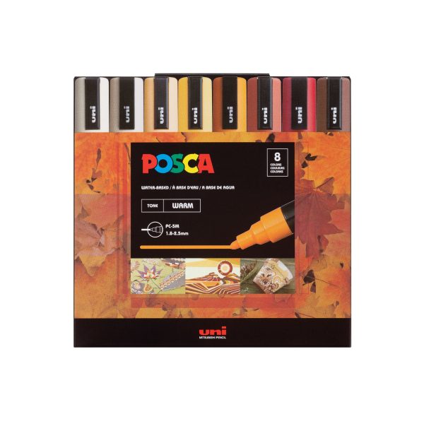 8-Pack Water-Based Paint Markers - Warm Colours Online now