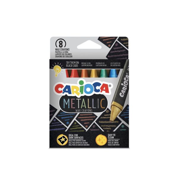 8-Pack Wax Crayons - Metallic Discount