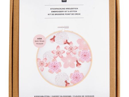 X-Stitch Embroidery Kit - Cherry Blossoms Online Hot Sale