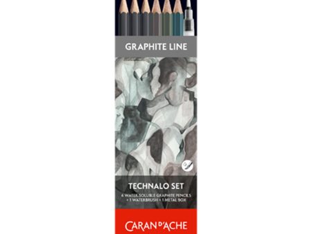 6-Piece Technalo Water-Soluble Graphite Pencil Set Online now