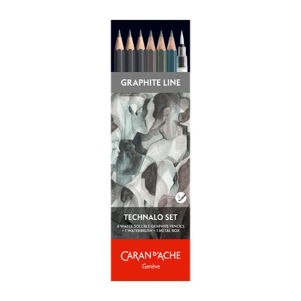 6-Piece Technalo Water-Soluble Graphite Pencil Set Online now