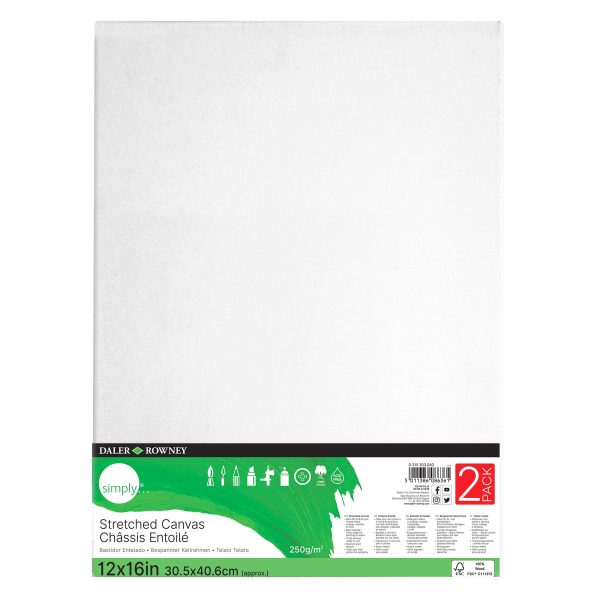 2:Pack Simply Canvases - 9 X 12 in Hot on Sale