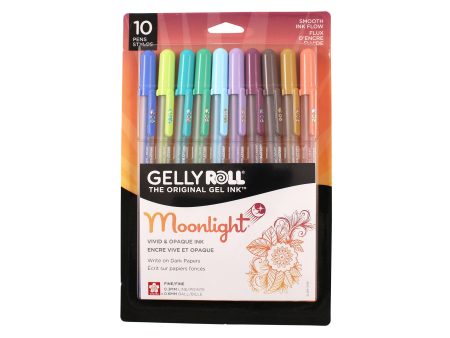 10-Pack Gelly Roll Moonlight 06 Pens - Assorted Colours Online now